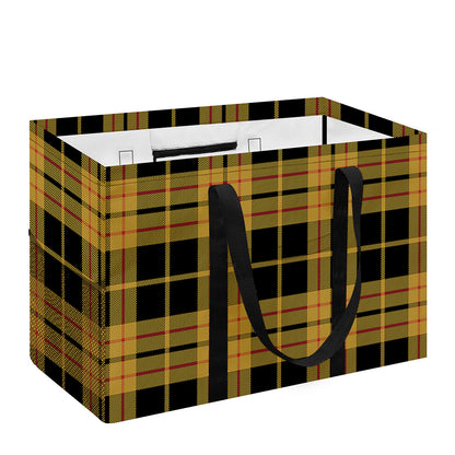 Black And Yellow Tartan Pattern Print Utility Tote Bag