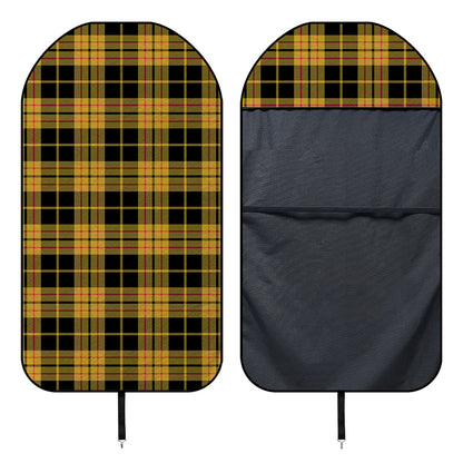Black And Yellow Tartan Pattern Print Waterproof Car Seat Cover