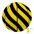 Black And Yellow Warning Striped Print Basketball