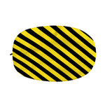 Black And Yellow Warning Striped Print Car Side Mirror Covers