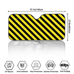 Black And Yellow Warning Striped Print Car Windshield Sun Shade