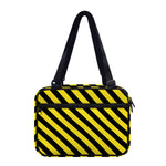 Black And Yellow Warning Striped Print Double Strap Bible Bag