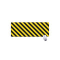 Black And Yellow Warning Striped Print Extended Mouse Pad
