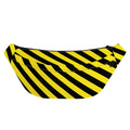 Black And Yellow Warning Striped Print Fanny Pack