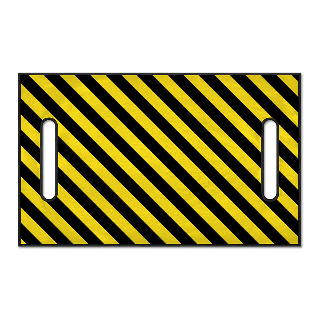 Black And Yellow Warning Striped Print Golf Cart Seat Cover
