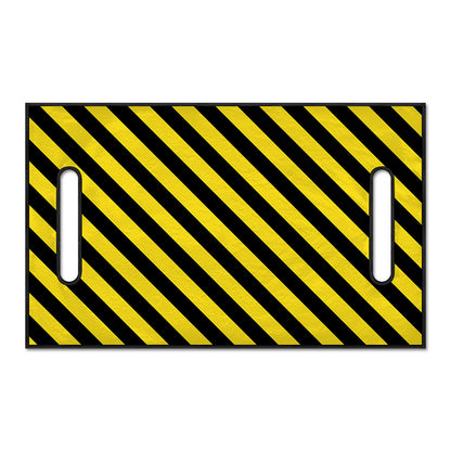 Black And Yellow Warning Striped Print Golf Cart Seat Cover