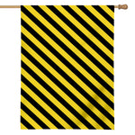 Black And Yellow Warning Striped Print House Flag