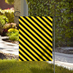 Black And Yellow Warning Striped Print House Flag
