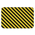 Black And Yellow Warning Striped Print Indoor Door Mat