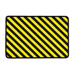 Black And Yellow Warning Striped Print Kitchen Mat