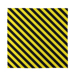 Black And Yellow Warning Striped Print Silk Bandana