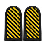 Black And Yellow Warning Striped Print Skillet Handle Cover