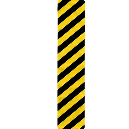 Black And Yellow Warning Striped Print Table Runner
