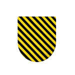 Black And Yellow Warning Striped Print Toilet Lid Cover