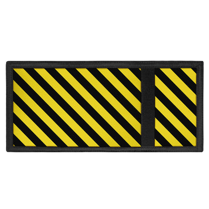 Black And Yellow Warning Striped Print Trifold Wallet