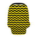 Black And Yellow Zigzag Pattern Print Baby Seat Cover
