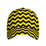 Black And Yellow Zigzag Pattern Print Baseball Cap