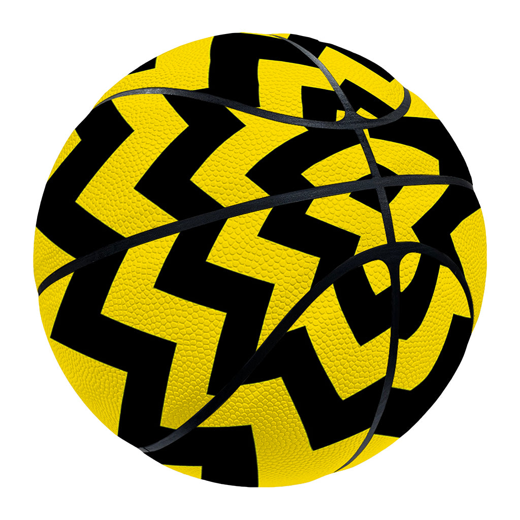 Black And Yellow Zigzag Pattern Print Basketball