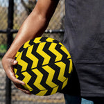 Black And Yellow Zigzag Pattern Print Basketball
