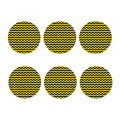 Black And Yellow Zigzag Pattern Print Coaster Set