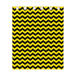 Black And Yellow Zigzag Pattern Print Curtain