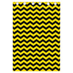 Black And Yellow Zigzag Pattern Print Curtain