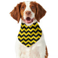 Black And Yellow Zigzag Pattern Print Dog Bandana
