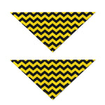 Black And Yellow Zigzag Pattern Print Dog Bandana