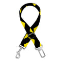Black And Yellow Zigzag Pattern Print Dog Seat Belt