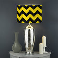 Black And Yellow Zigzag Pattern Print Drum Lamp Shade