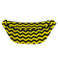 Black And Yellow Zigzag Pattern Print Fanny Pack