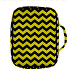 Black And Yellow Zigzag Pattern Print Front Pocket Bible Bag