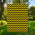 Black And Yellow Zigzag Pattern Print Garden Flag