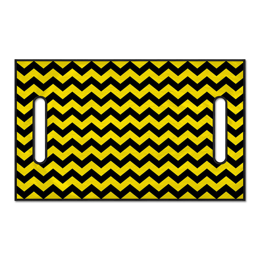 Black And Yellow Zigzag Pattern Print Golf Cart Seat Cover
