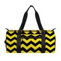 Black And Yellow Zigzag Pattern Print Gym Bag
