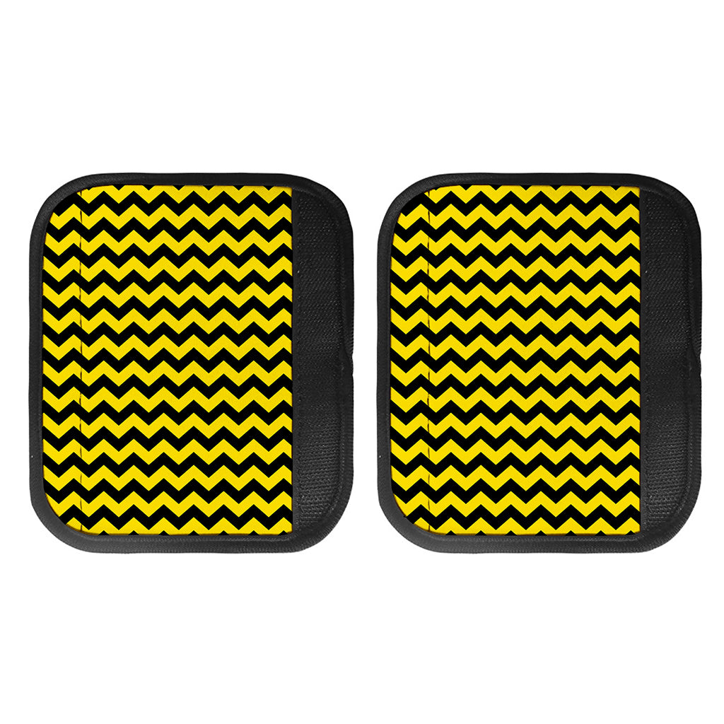 Black And Yellow Zigzag Pattern Print Handle Covers