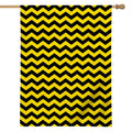 Black And Yellow Zigzag Pattern Print House Flag