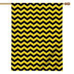Black And Yellow Zigzag Pattern Print House Flag