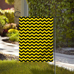 Black And Yellow Zigzag Pattern Print House Flag