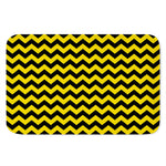 Black And Yellow Zigzag Pattern Print Indoor Door Mat