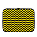 Black And Yellow Zigzag Pattern Print Laptop Sleeve