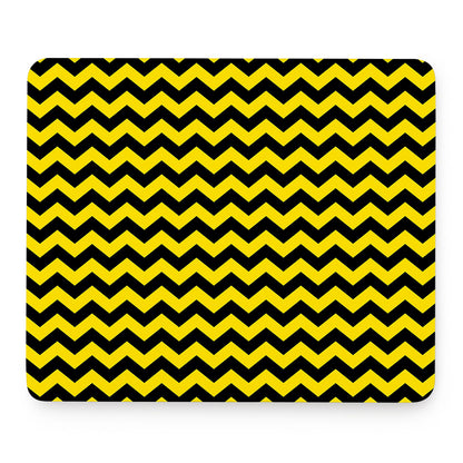 Black And Yellow Zigzag Pattern Print Mouse Pad
