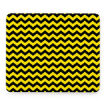 Black And Yellow Zigzag Pattern Print Mouse Pad