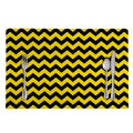 Black And Yellow Zigzag Pattern Print Placemat