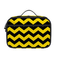 Black And Yellow Zigzag Pattern Print Portable Lunch Bag
