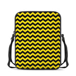 Black And Yellow Zigzag Pattern Print Rectangular Crossbody Bag