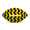 Black And Yellow Zigzag Pattern Print Rugby Ball