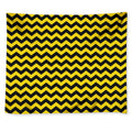 Black And Yellow Zigzag Pattern Print Tapestry