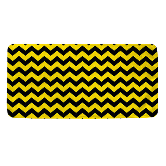 Black And Yellow Zigzag Pattern Print Towel