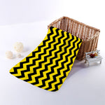 Black And Yellow Zigzag Pattern Print Towel